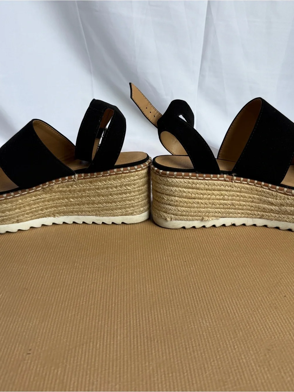 Black Espadrille Platform Sandals - Women